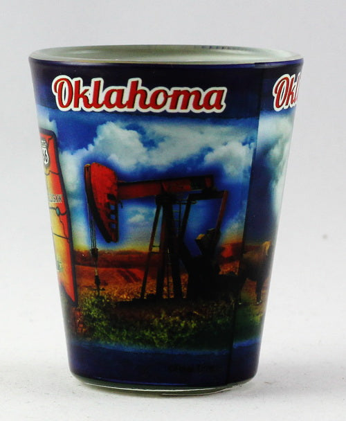 Oklahoma State Collage Shot Glass