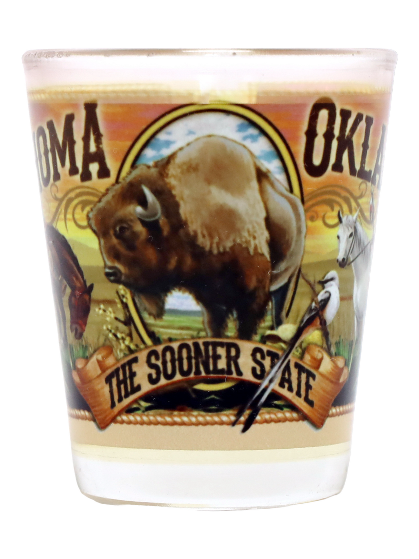 Oklahoma State Mural Shot Glass