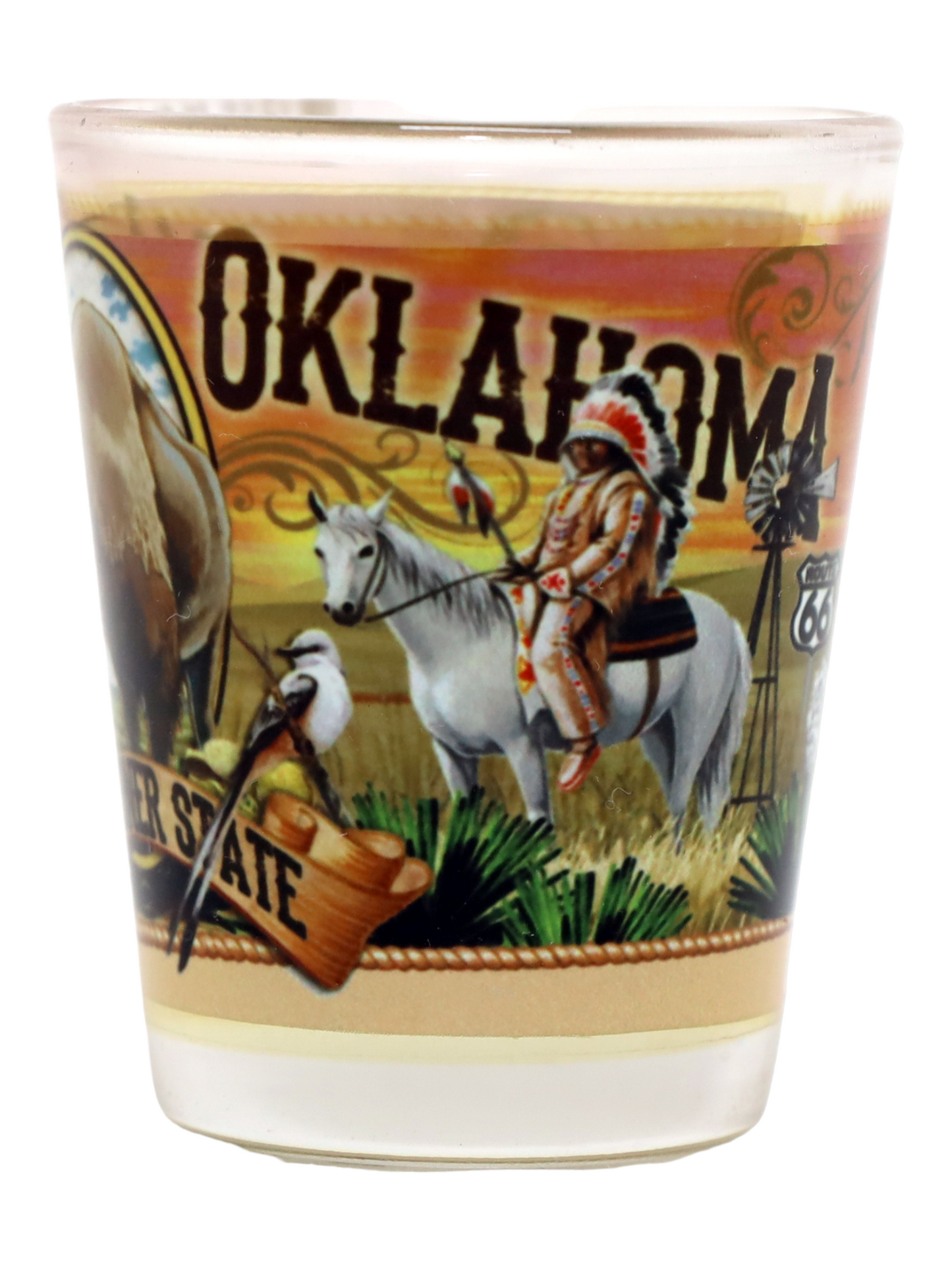 Oklahoma State Mural Shot Glass