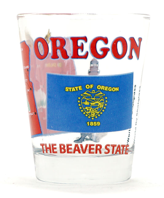 Oregon The Beaver State All-American Collection Shot Glass