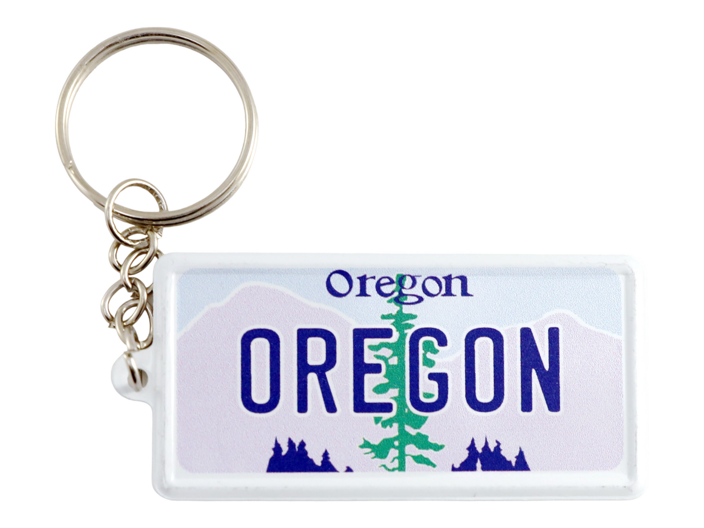 Oregon License Plate Aluminum Ultra-Slim Rectangular Souvenir Keychain 2.5" X 1.25"x 0.06"