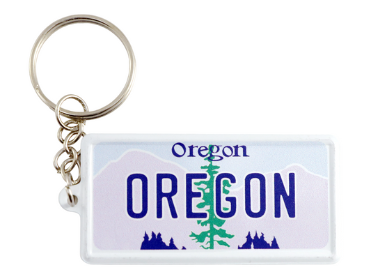 Oregon License Plate Aluminum Ultra-Slim Rectangular Souvenir Keychain 2.5" X 1.25"x 0.06"