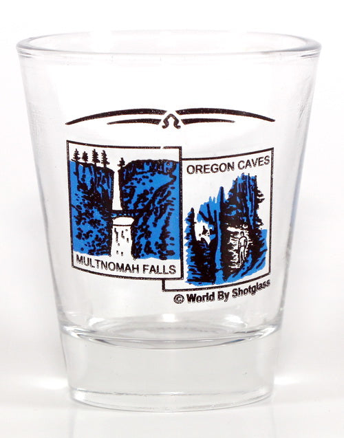Oregon State Scenery Blue New Shot Glass