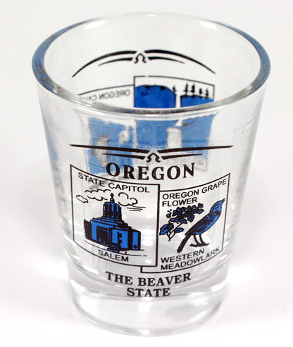Oregon State Scenery Blue New Shot Glass