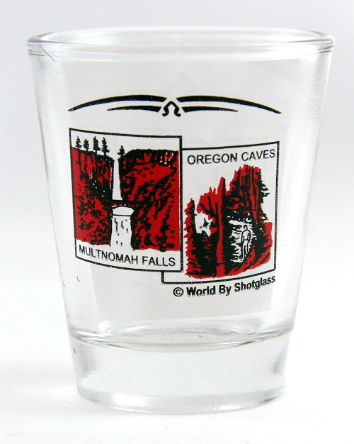 Oregon State Scenery Red New Shot Glass