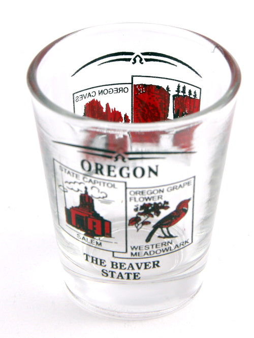 Oregon State Scenery Red New Shot Glass