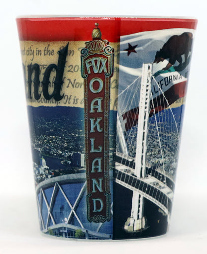 Oakland California Stamp Design Shot Glass
