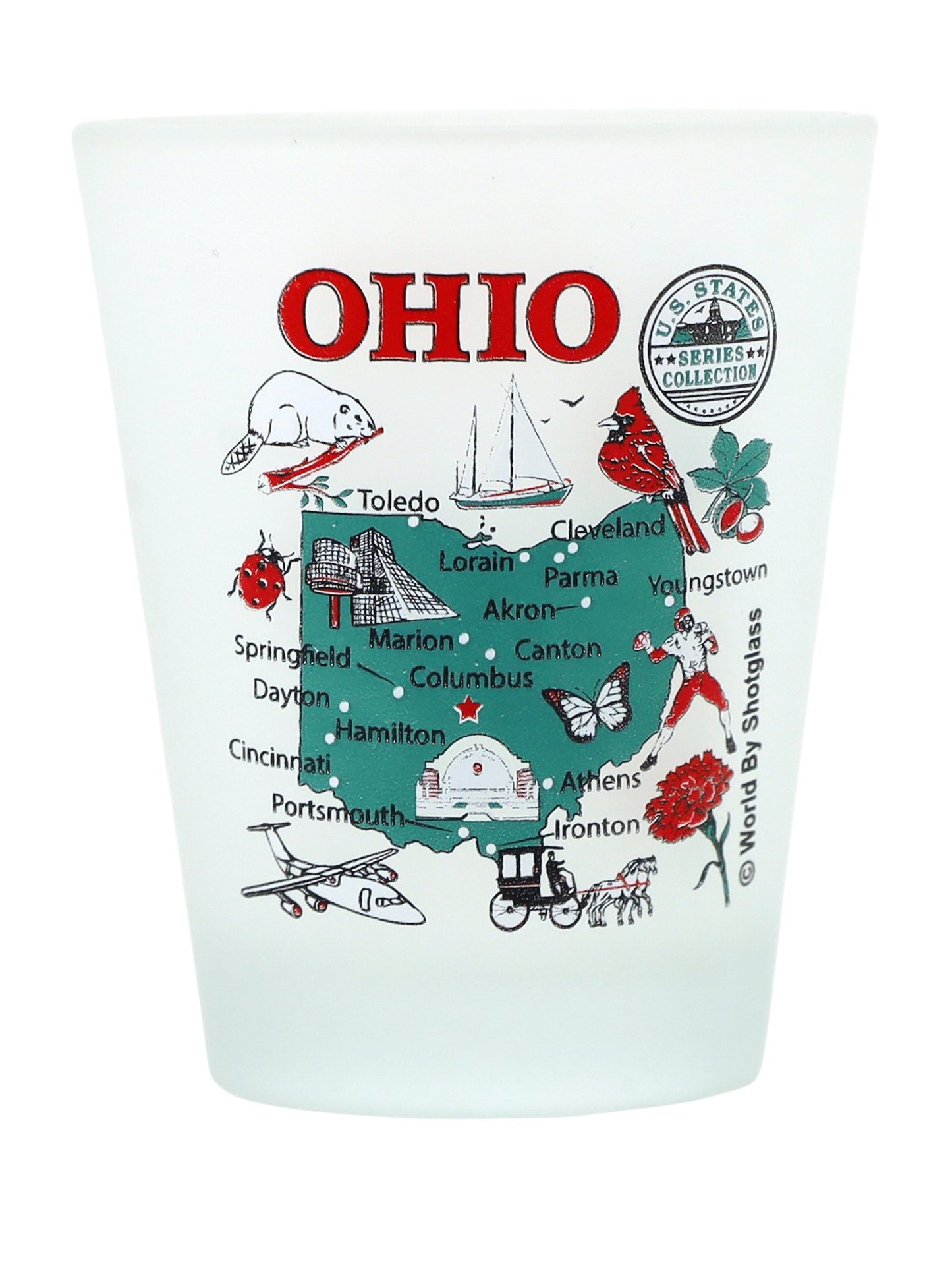 Ohio United States USA Souvenir Boxed Shot Glass Set (Set of 6)