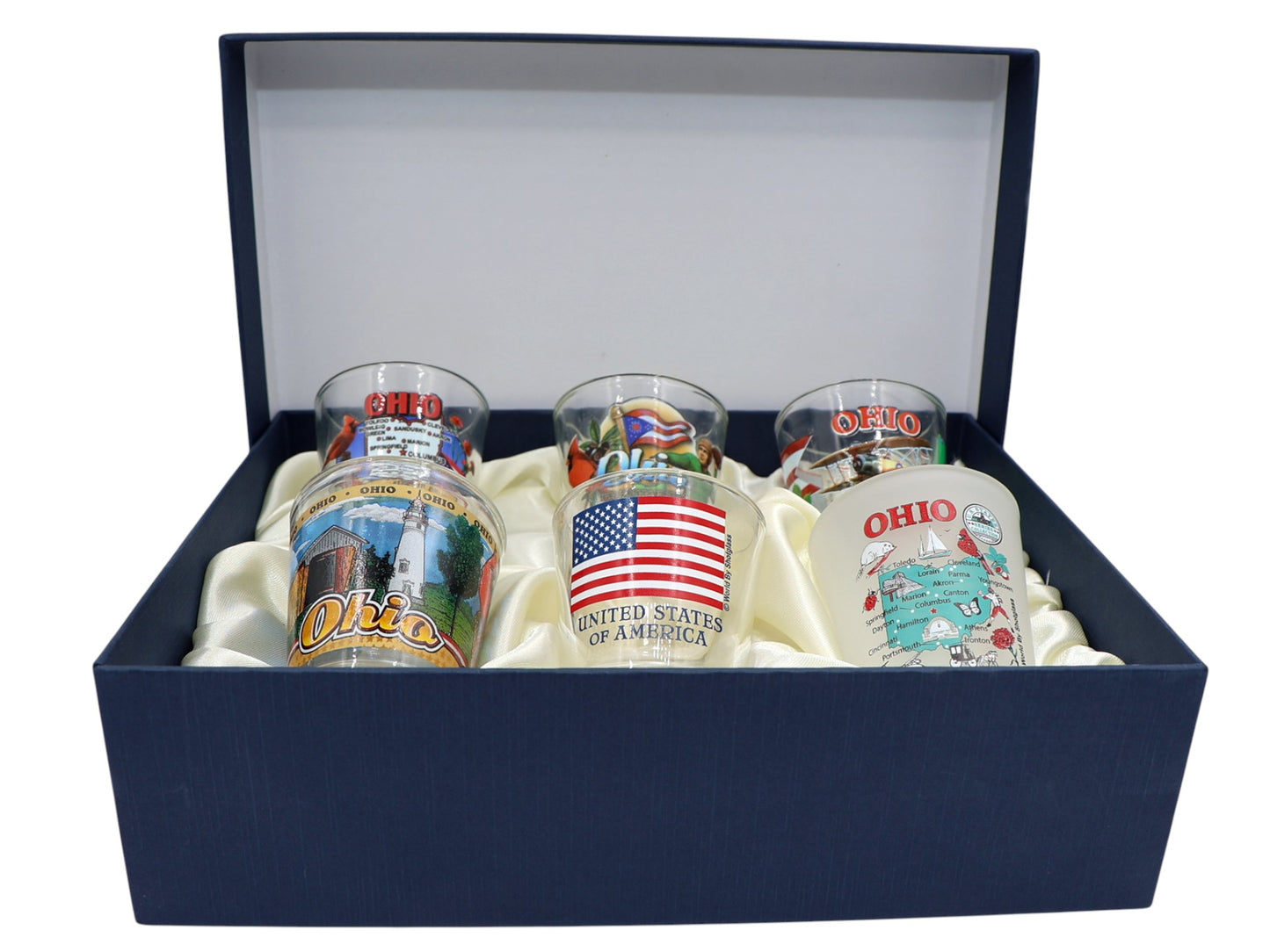 Ohio United States USA Souvenir Boxed Shot Glass Set (Set of 6)