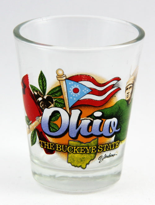 Ohio Buckeye State Elements Shot Glass