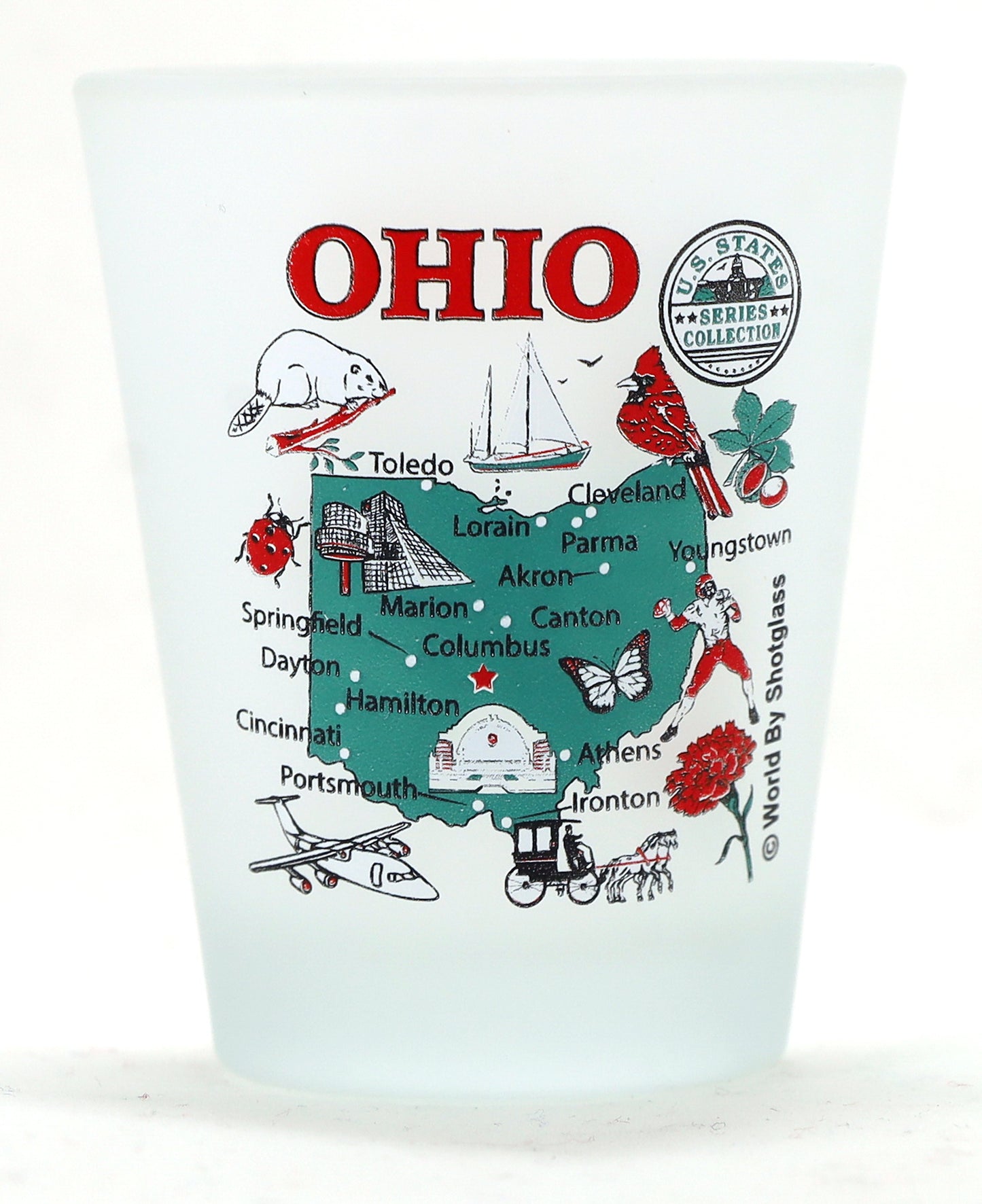 United States USA Midwestern Great Lakes States Souvenir Boxed Shot Glass Set (Set of 6)