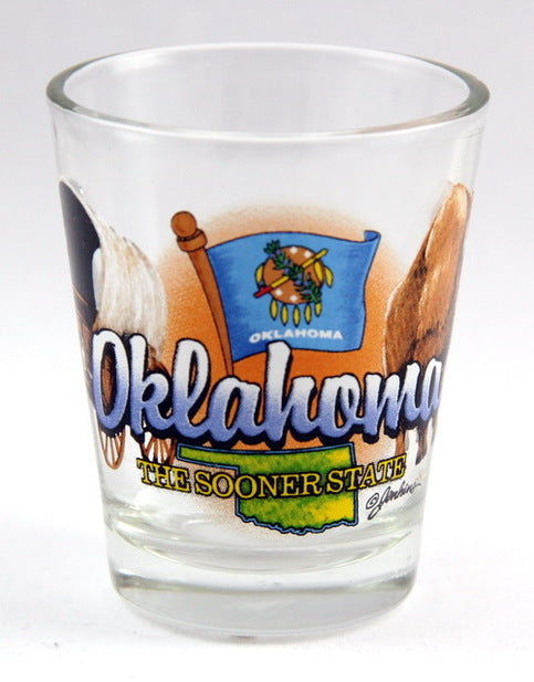 Oklahoma The Sooner State Elements Shot Glass