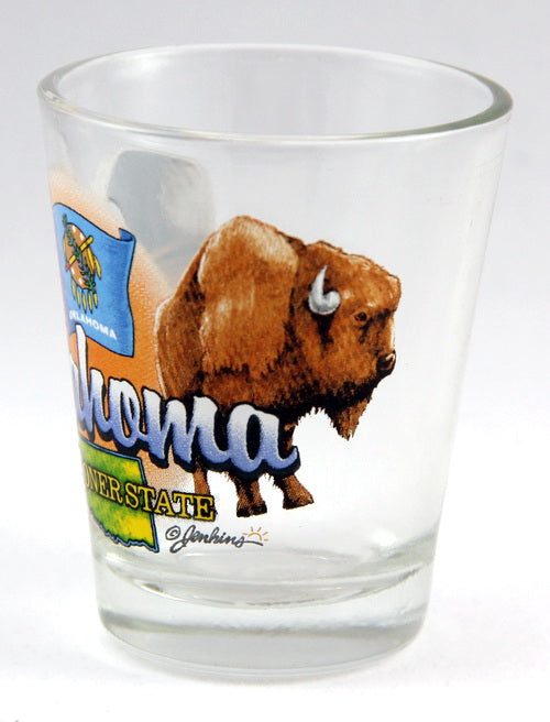 Oklahoma The Sooner State Elements Shot Glass