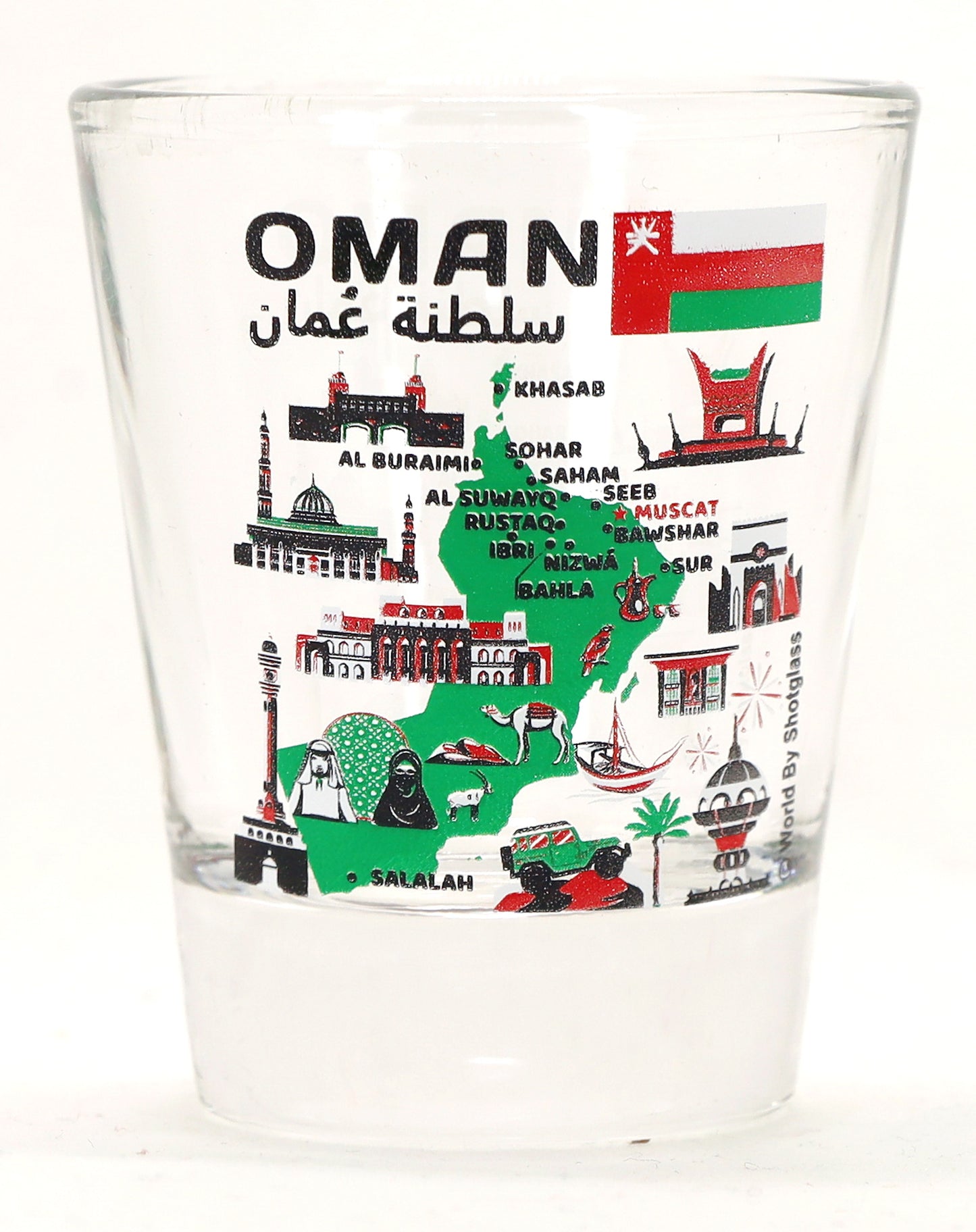 Oman Landmarks and Icons Collage Shot Glass