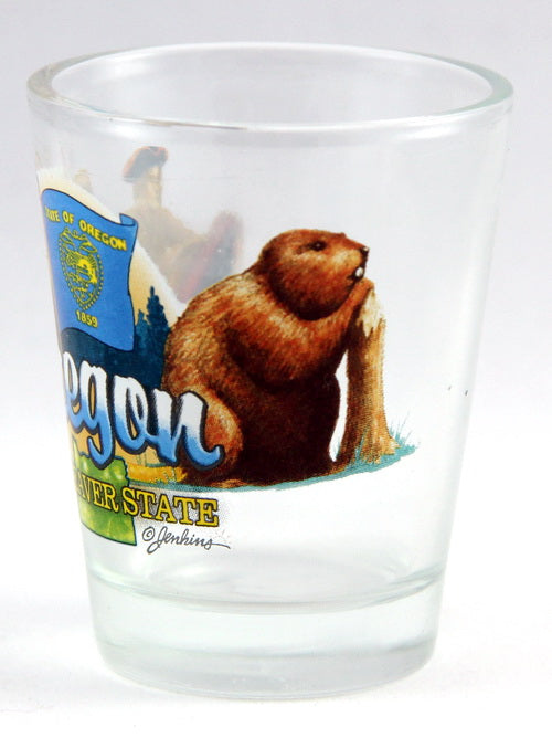 Oregon Beaver State Elements Shot Glass