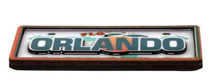 Orlando Florida License Plate Dual Layer MDF Magnet NewDesign 2" x 4"
