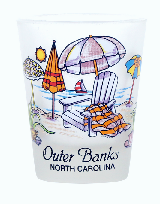 Outer Banks North Carolina Beach Chair Shot Glass