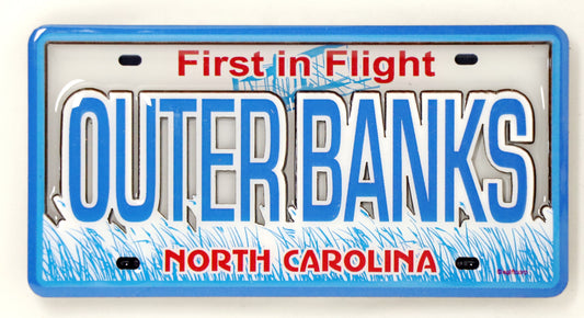 Outer Banks North Carolina License Plate Dual Layer MDF magnet
