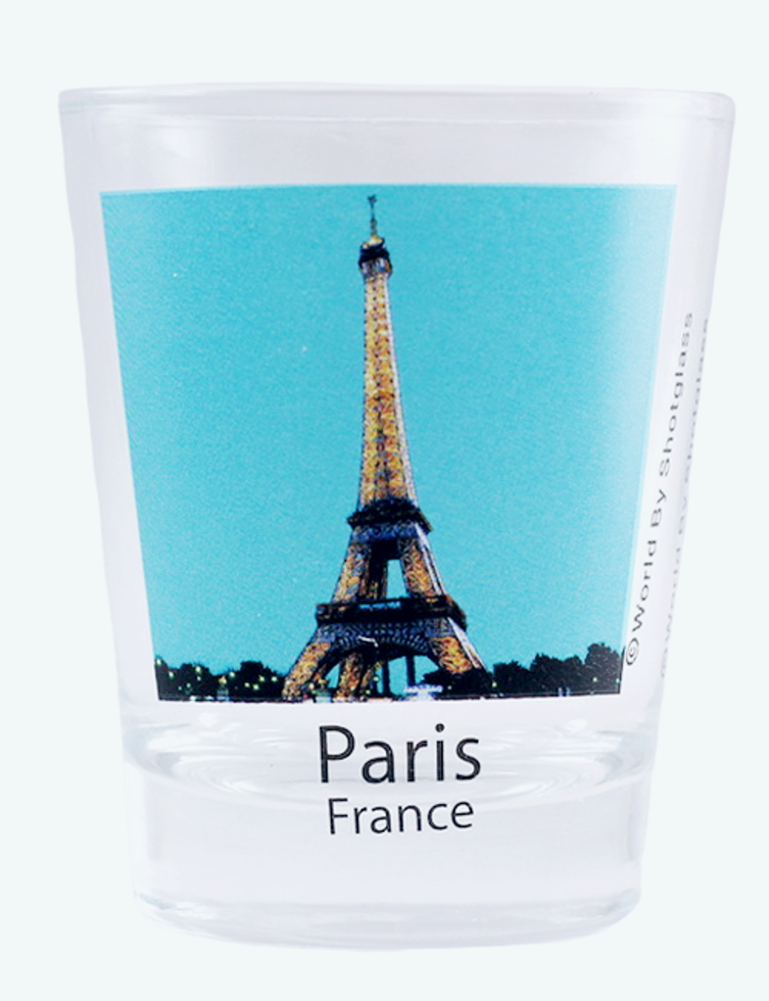 Paris France Eiffel Tower Night View New Shot Glass