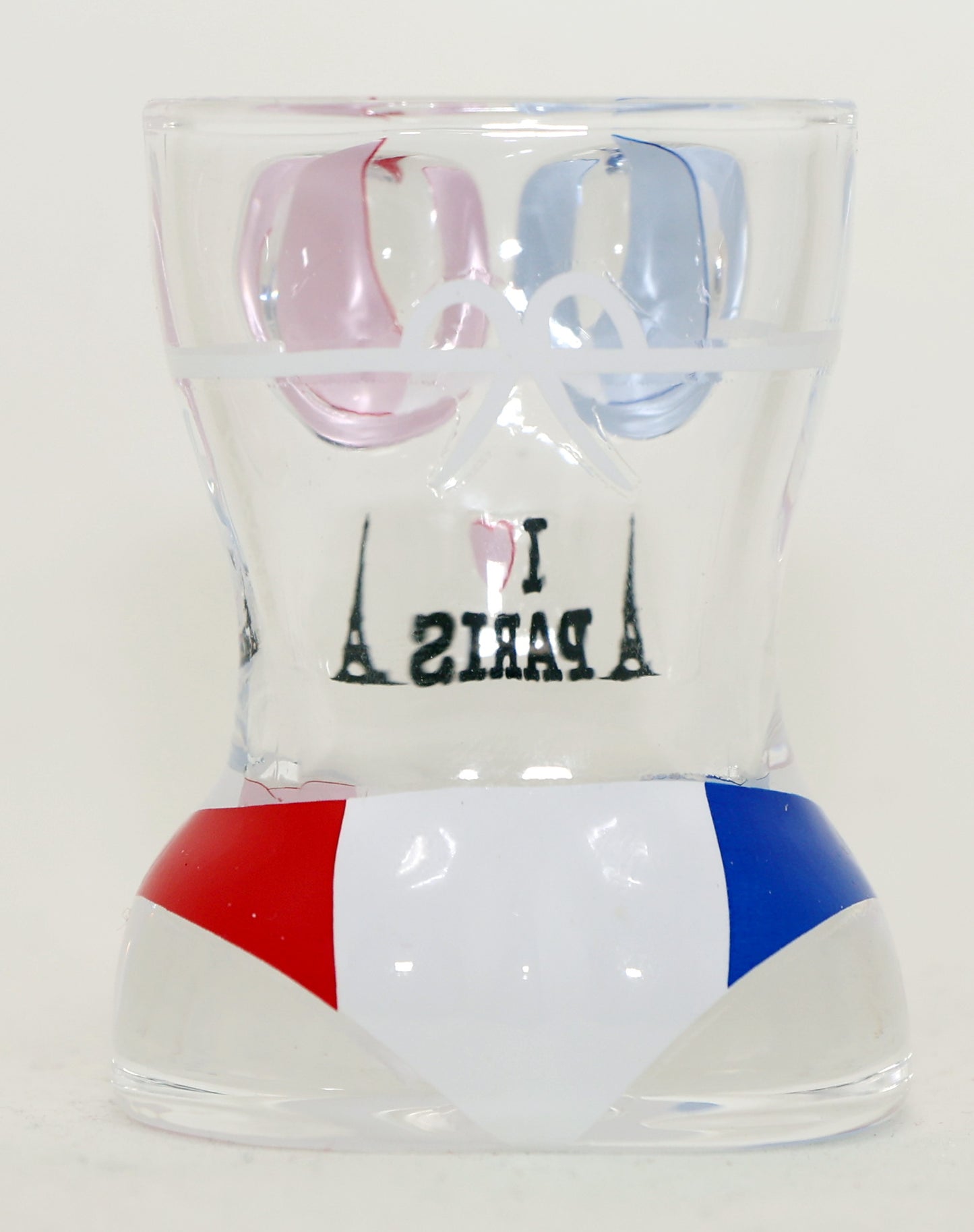 Paris France Flag Full Body Bikini 3D Shot Glass