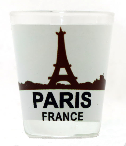 Paris France Eiffel Tower Sunset View Shot Glass