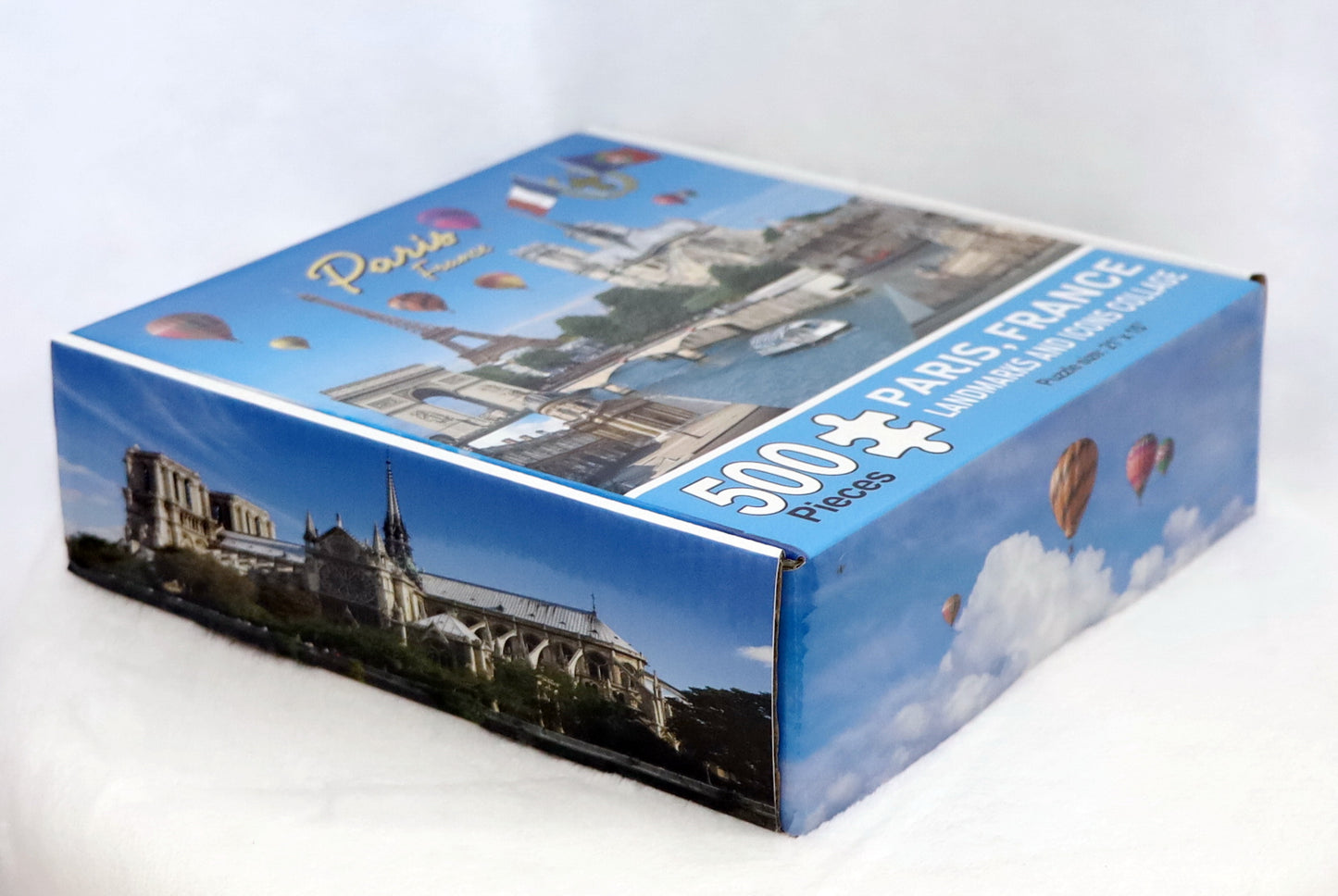 Paris France Landmarks and Icons Collage Jigsaw Puzzle 500 pcs (21" x 15" when finished)