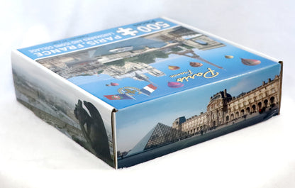 Paris France Landmarks and Icons Collage Jigsaw Puzzle 500 pcs (21" x 15" when finished)