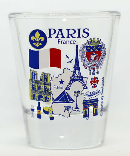 France Souvenir Boxed Shot Glass Set (Set of 6)