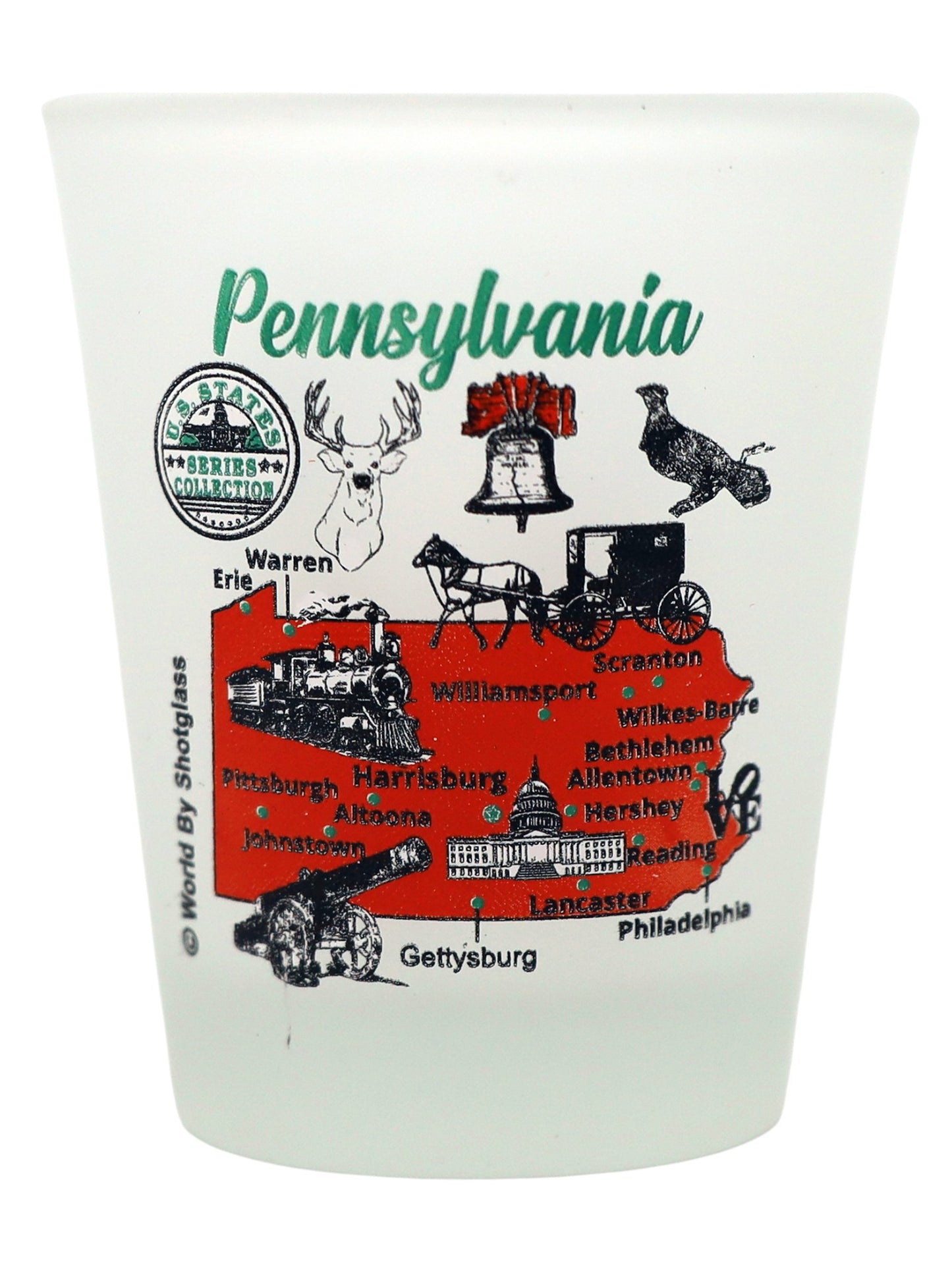 Pennsylvania United States USA Souvenir Boxed Shot Glass Set (Set of 6)