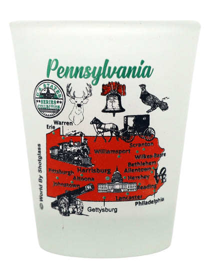 Pennsylvania United States USA Souvenir Boxed Shot Glass Set (Set of 6)