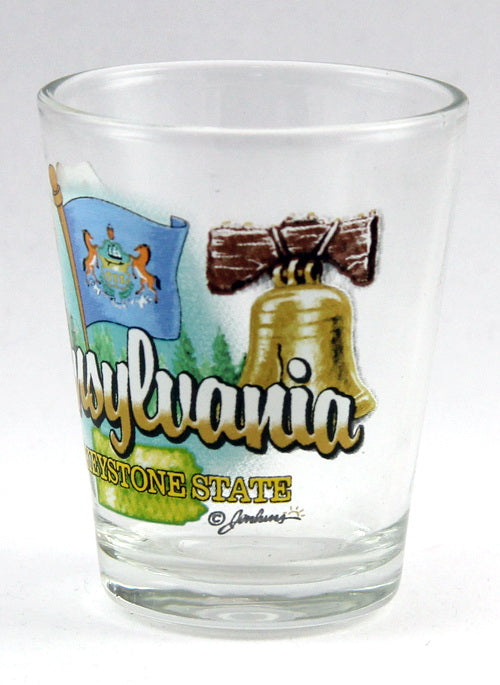 Pennsylvania Keystone State Elements Shot Glass