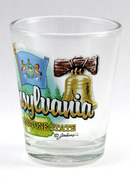 Pennsylvania Keystone State Elements Shot Glass