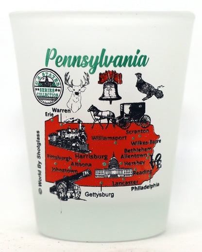 United States USA Mid-Atlantic States Souvenir Boxed Shot Glass Set (Set of 6)