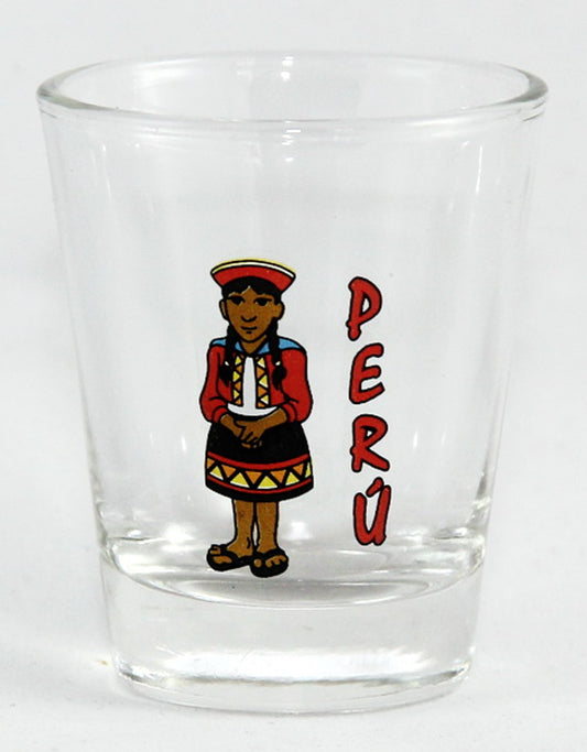 Peru Girl Souvenir Shot Glass