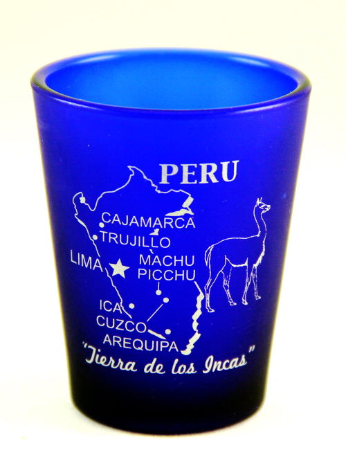 Peru Cobalt Blue Frosted Shot Glass