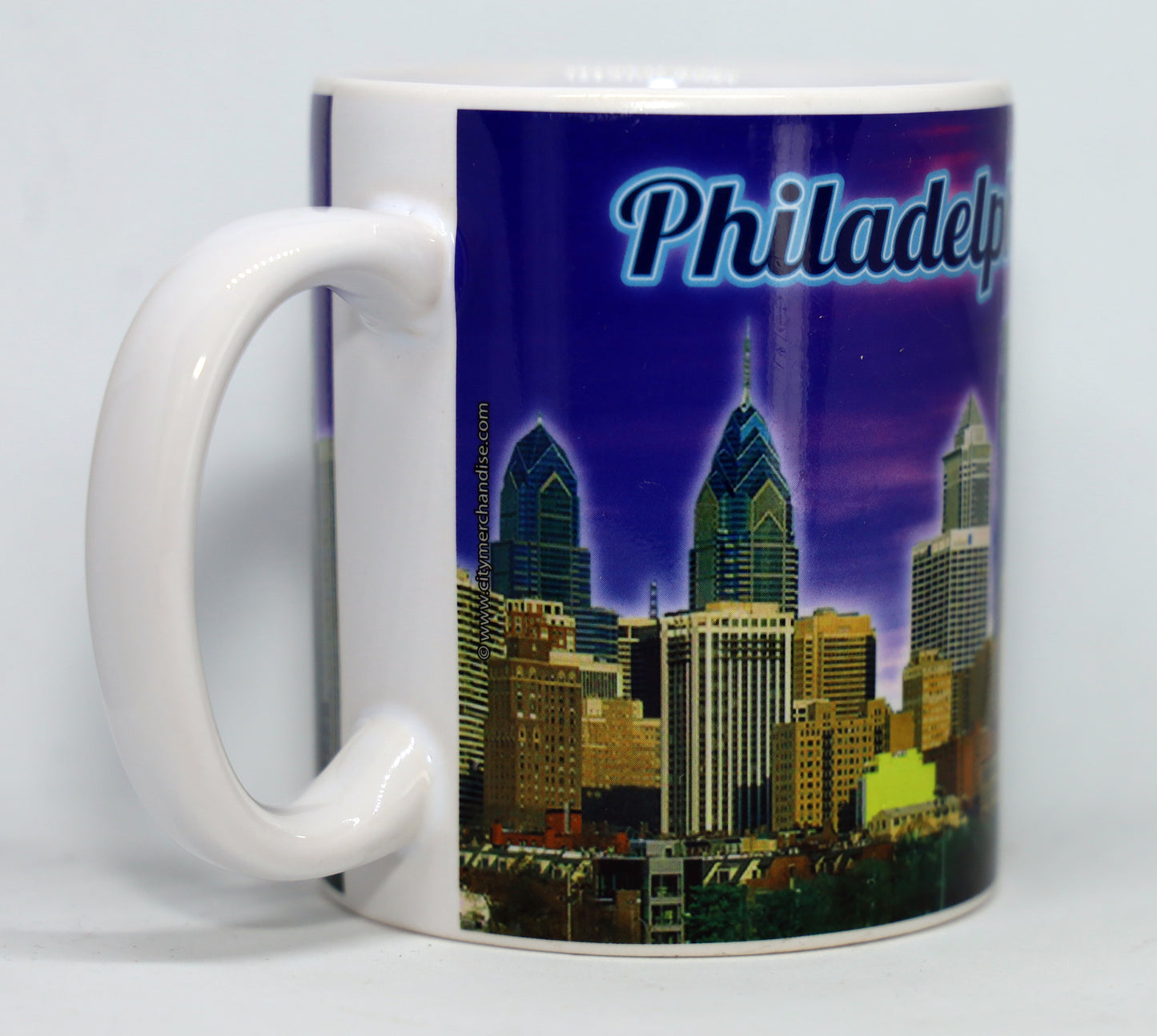 Philadelphia Pennsylvania Purple Skyline Mug 11 oz