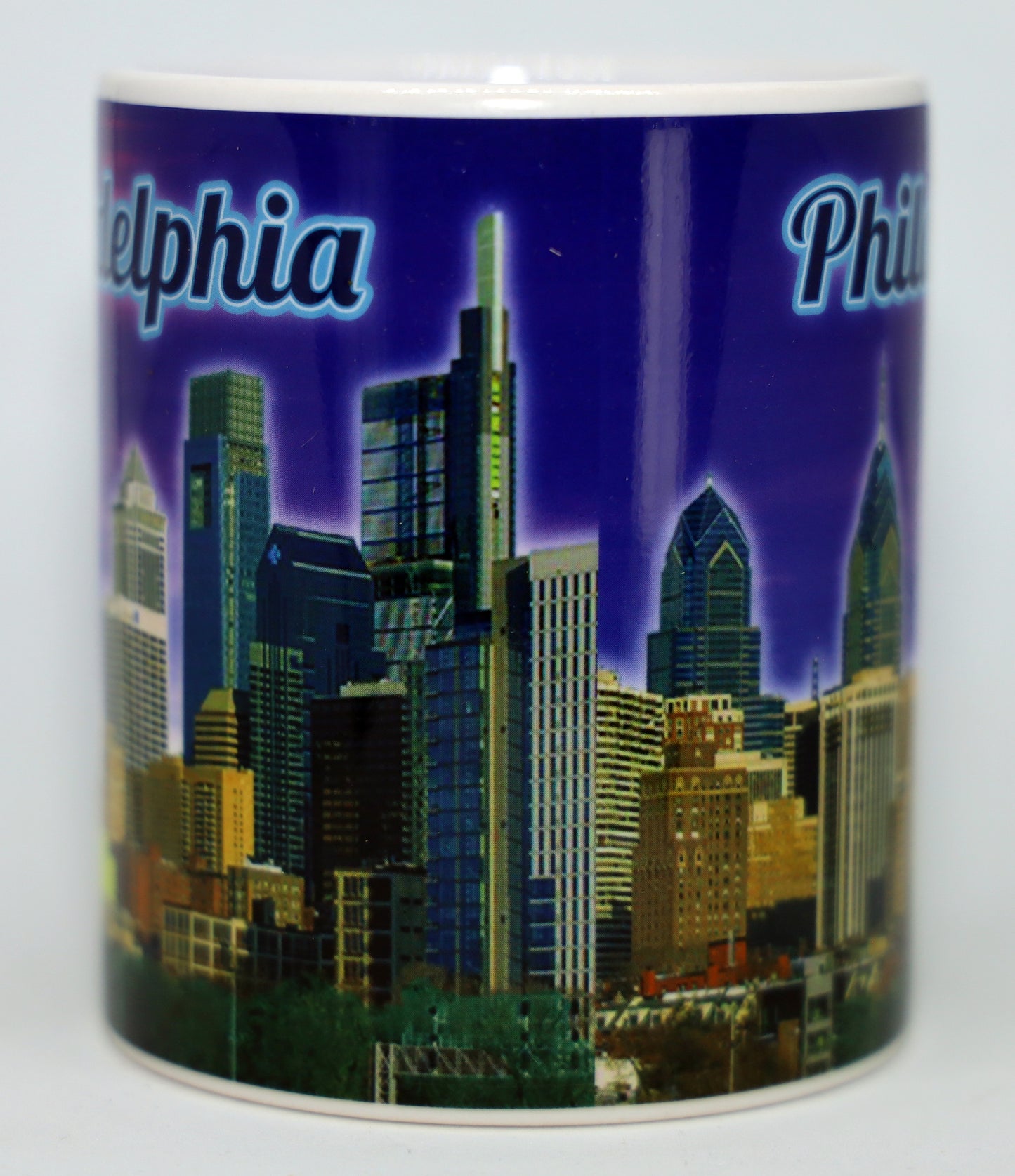 Philadelphia Pennsylvania Purple Skyline Mug 11 oz