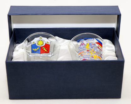 Philippines Souvenir Boxed Shot Glass Set (Set of 2)