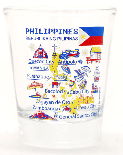 Philippines Souvenir Boxed Shot Glass Set (Set of 2)