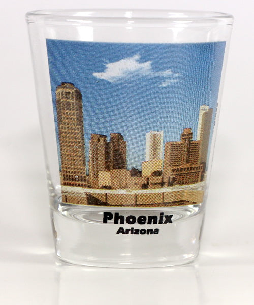 Phoenix Arizona City Skyline Color Photo Shot Glass