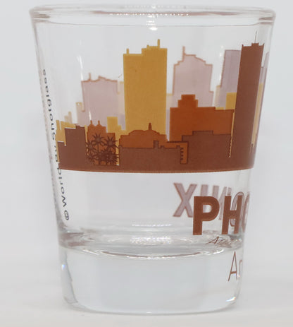 Phoenix Arizona Sunset Skyline Shot Glass