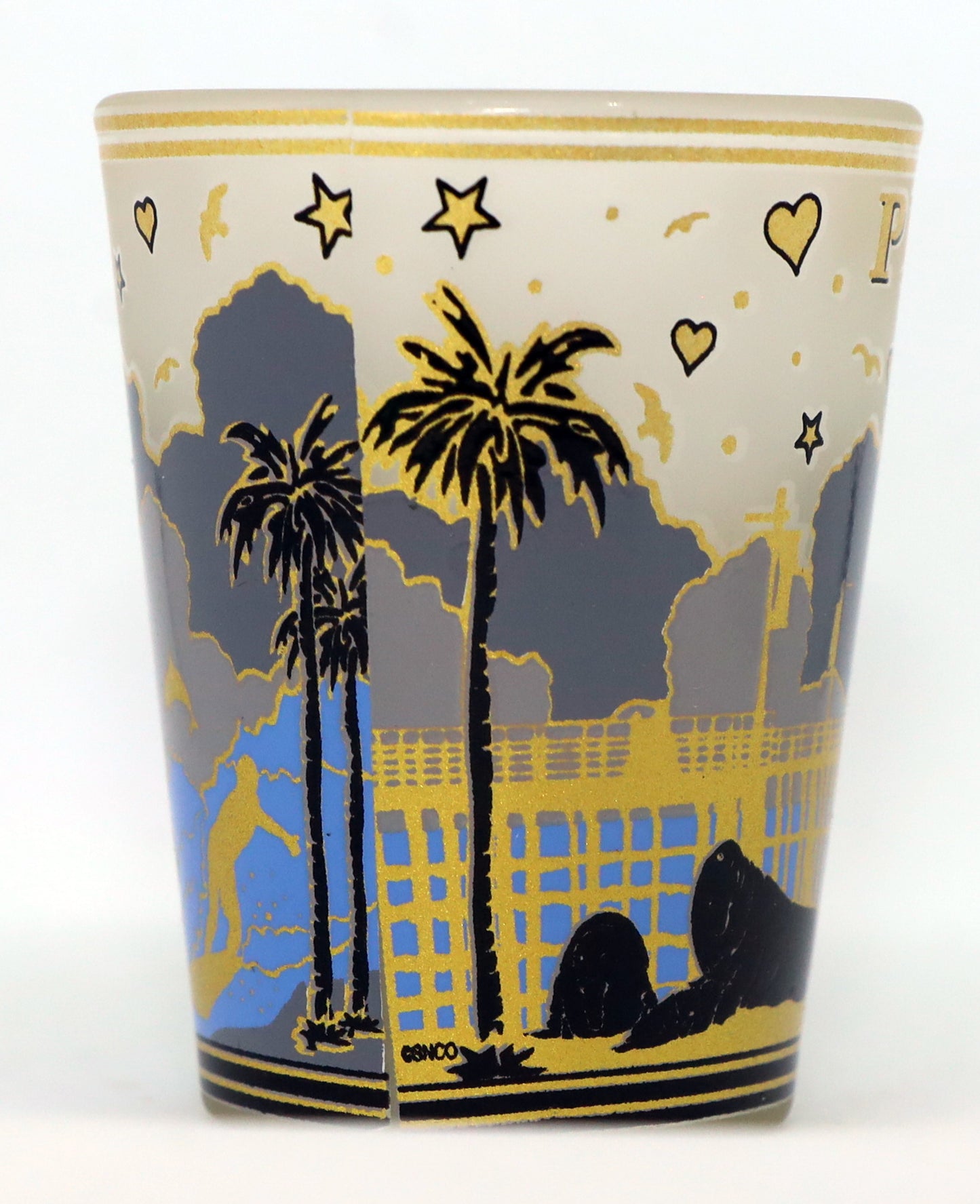 Pismo Beach California Starry Frosted Shot Glass