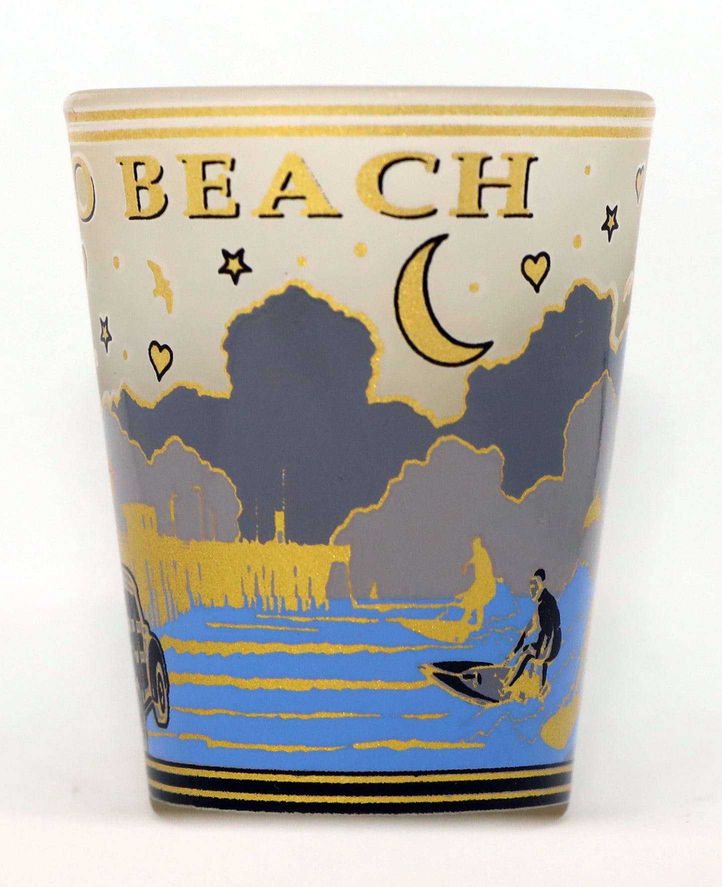 Pismo Beach California Starry Frosted Shot Glass