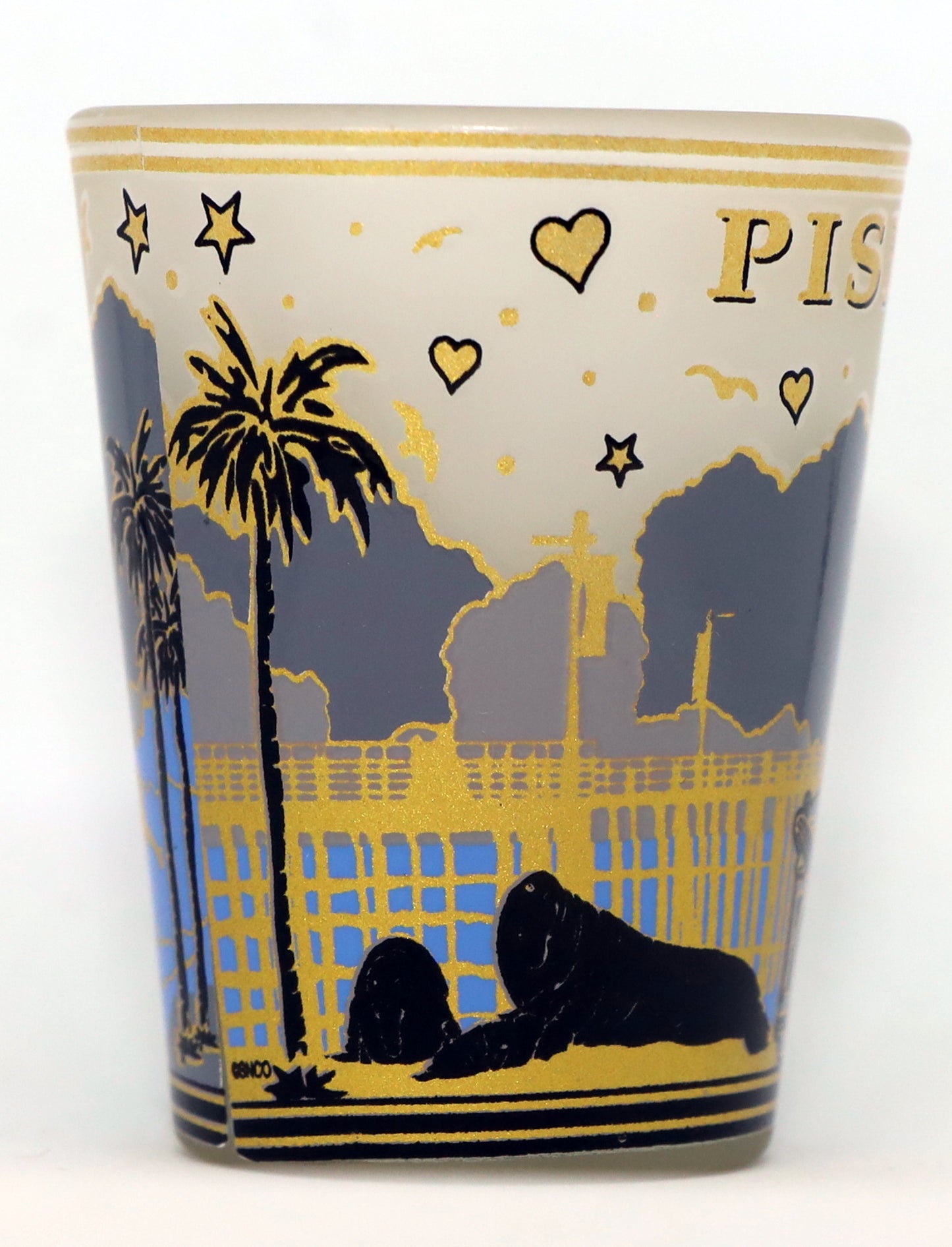 Pismo Beach California Starry Frosted Shot Glass