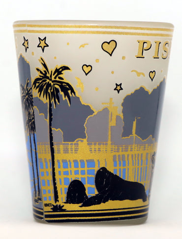 Pismo Beach California Starry Frosted Shot Glass