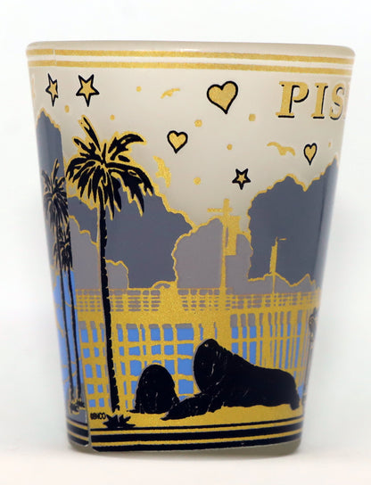 Pismo Beach California Starry Frosted Shot Glass