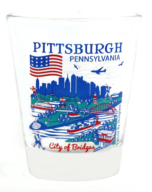 Pittsburgh Pennsylvania Great American Cities Collection Shot glass