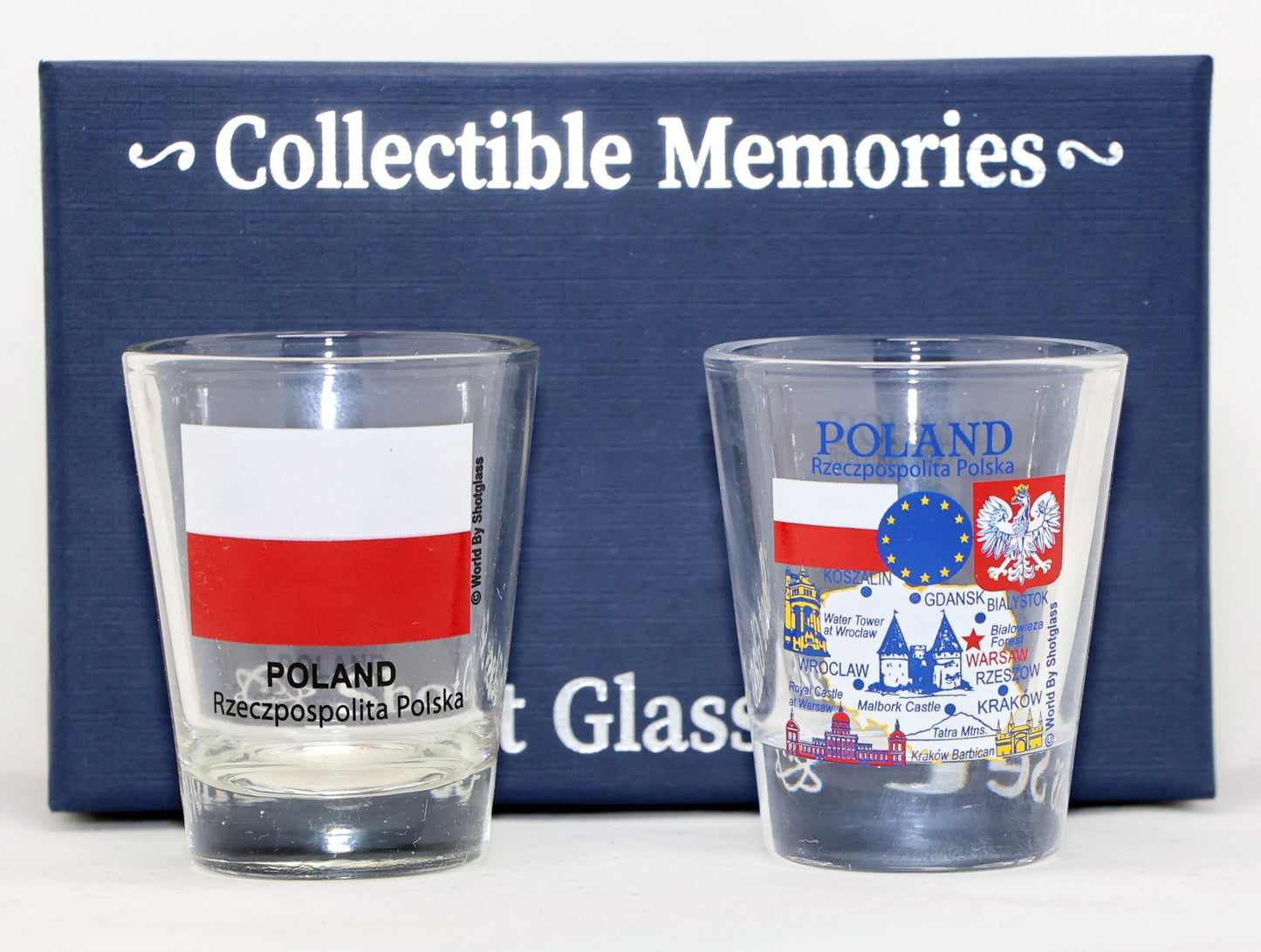 Poland Souvenir Boxed Shot Glass Set (Set of 2)