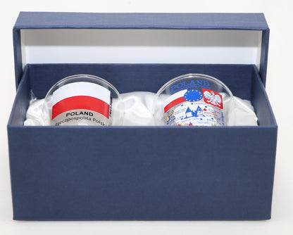 Poland Souvenir Boxed Shot Glass Set (Set of 2)