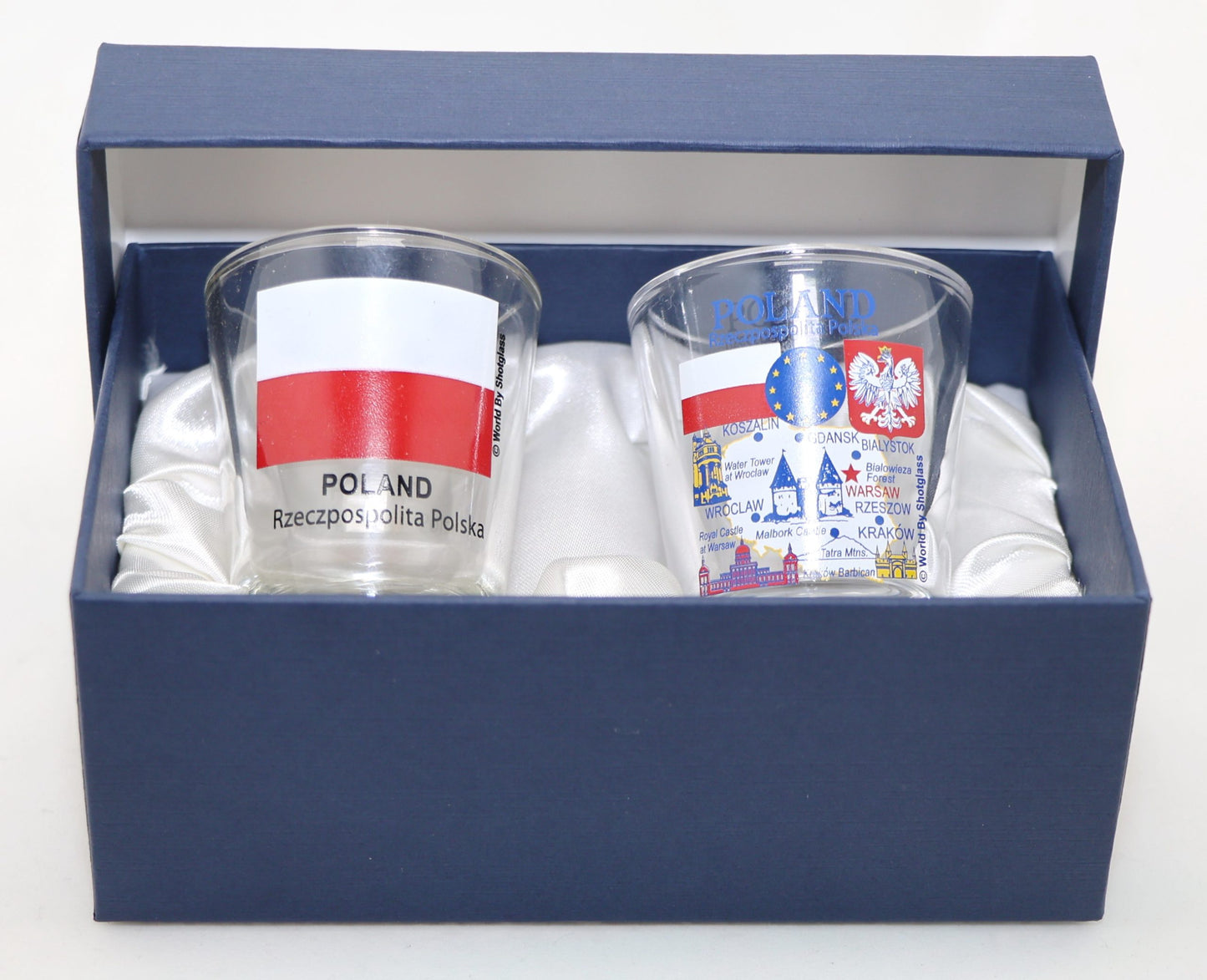 Poland Souvenir Boxed Shot Glass Set (Set of 2)